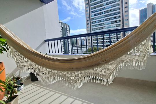 Sala  - Varanda de apartamento para alugar com 3 quartos, 106m² em Pituba, Salvador