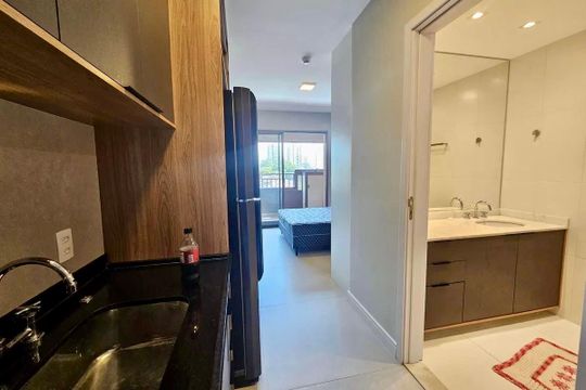 Studio de kitnet/studio para alugar com 1 quarto, 26m² em Santo Amaro, São Paulo