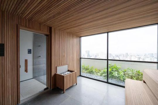 Área comum - Sauna de kitnet/studio à venda com 1 quarto, 27m² em Vila Clementino, São Paulo