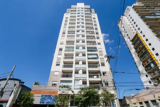 Fachada do prédio de apartamento à venda com 1 quarto, 43m² em Santana, São Paulo
