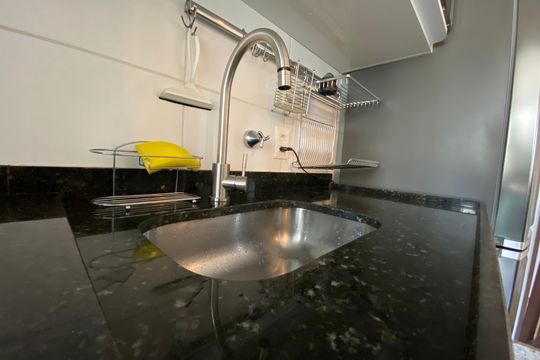 Cozinha de apartamento à venda com 2 quartos, 72m² em Barra Funda, São Paulo