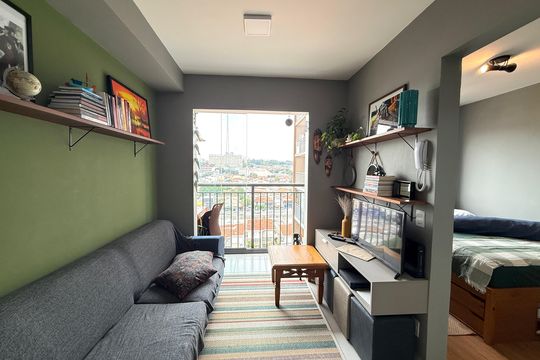 Sala de kitnet/studio à venda com 1 quarto, 28m² em Jardim da Gloria, São Paulo