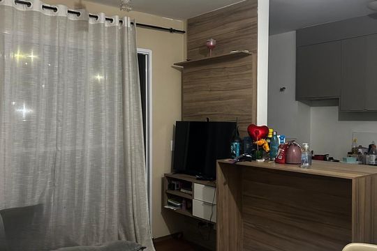 Sala de apartamento para alugar com 1 quarto, 48m² em Jardim Barro Branco, Cotia