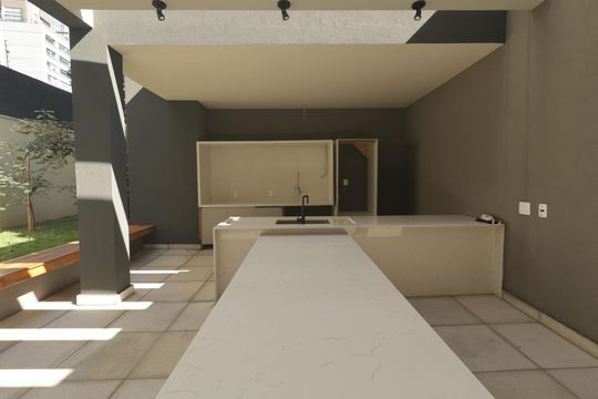 Área comum - Churrasqueira de kitnet/studio para alugar com 1 quarto, 26m² em Vila Mariana, São Paulo