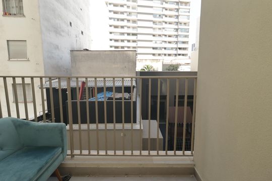 Varanda de kitnet/studio para alugar com 1 quarto, 26m² em Vila Mariana, São Paulo