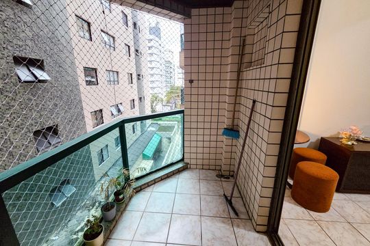 Varanda de apartamento para alugar com 2 quartos, 92m² em Canto do Forte, Praia Grande