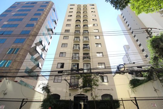 Fachada do Prédio de apartamento à venda com 1 quarto, 45m² em Chácara Itaim, São Paulo