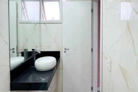 Banheiro - Suíte  de apartamento à venda com 3 quartos, 83m² em Vila Goncalves, São Bernardo do Campo
