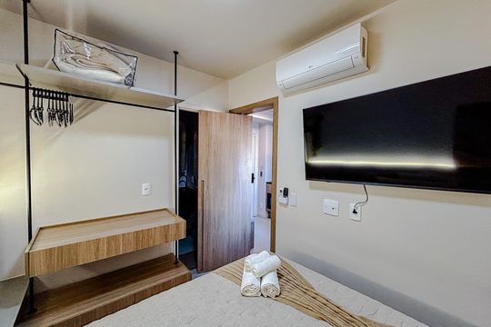 Quarto 1 - Suíte de apartamento para alugar com 1 quarto, 24m² em Vila Nova Conceição, São Paulo