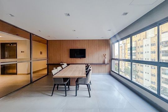 Área comum de apartamento para alugar com 1 quarto, 24m² em Vila Nova Conceição, São Paulo