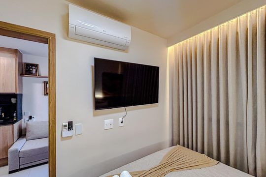 Quarto 1 - Suíte de apartamento para alugar com 1 quarto, 24m² em Vila Nova Conceição, São Paulo