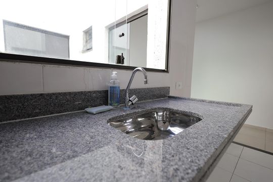 Cozinha de apartamento para alugar com 2 quartos, 94m² em Vila Valparaíso, Santo André