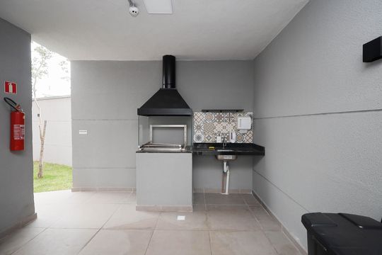 Área comum - Churrasqueira de kitnet/studio para alugar com 1 quarto, 17m² em Vila Nilo, São Paulo