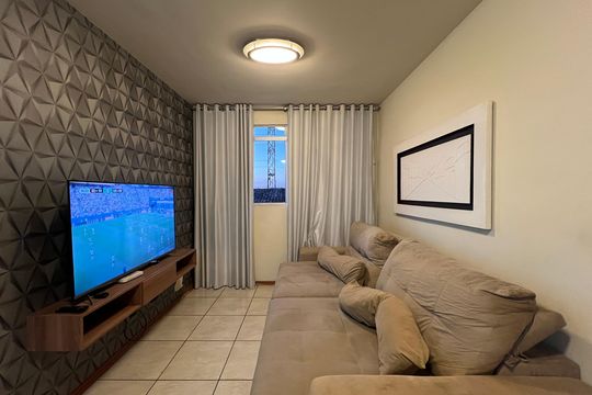 Sala de apartamento à venda com 2 quartos, 66m² em Serrano, Belo Horizonte