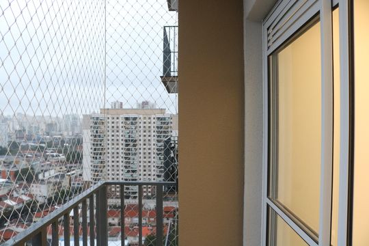Varanda da Sala de apartamento à venda com 2 quartos, 37m² em Bom Retiro, São Paulo