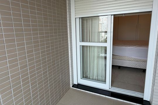 Varanda da Suíte de apartamento para alugar com 2 quartos, 90m² em Gonzaga, Santos