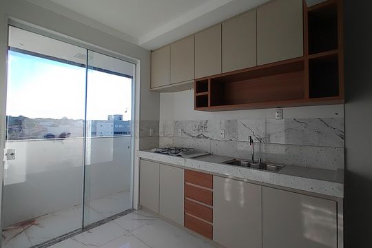 Sala/cozinha de apartamento para alugar com 2 quartos, 56m² em Tubalina, Uberlândia