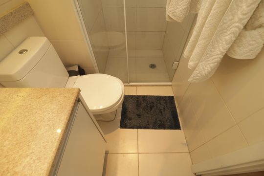 Banheiro da Suíte de apartamento à venda com 1 quarto, 70m² em Vila Mariana, São Paulo