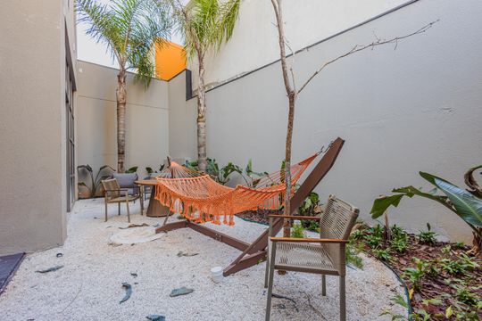 Área comum de kitnet/studio para alugar com 1 quarto, 25m² em Pinheiros, São Paulo