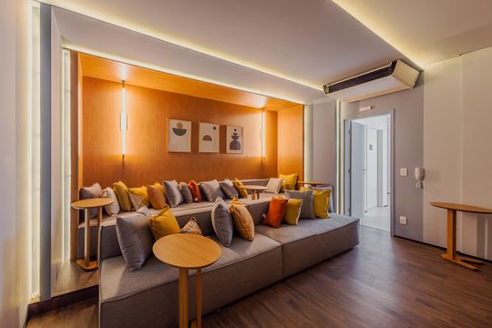 Área comum de kitnet/studio para alugar com 1 quarto, 25m² em Pinheiros, São Paulo