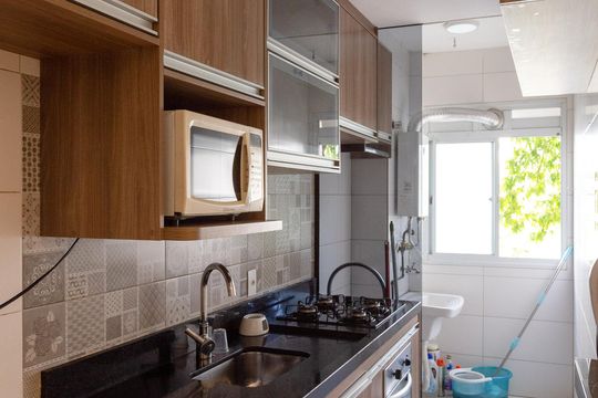 Cozinha e Área de Serviço de apartamento à venda com 3 quartos, 56m² em Jardim Cocaia, Guarulhos
