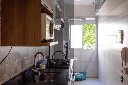 Cozinha e Área de Serviço de apartamento à venda com 3 quartos, 56m² em Jardim Cocaia, Guarulhos