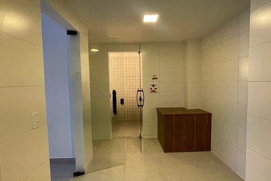 Área comum - Sauna de kitnet/studio à venda com 1 quarto, 30m² em Moneró, Rio de Janeiro