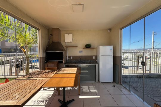 Área comum - Churrasqueira de apartamento para alugar com 2 quartos, 48m² em Arvoredo Ii, Contagem