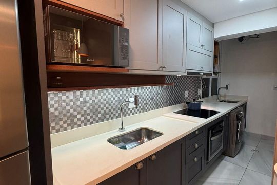 Cozinha de apartamento à venda com 2 quartos, 73m² em Ponte de Campinas, Jundiaí