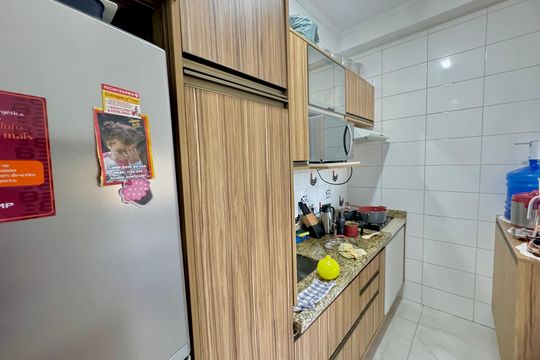 Cozinha de apartamento à venda com 2 quartos, 56m² em Jardim Nova Taboao, Guarulhos