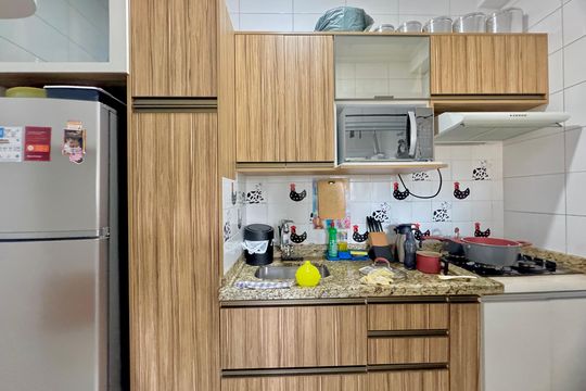 Cozinha de apartamento à venda com 2 quartos, 56m² em Jardim Nova Taboao, Guarulhos