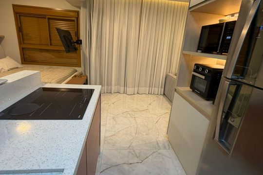 Cozinha de apartamento à venda com 1 quarto, 37m² em Butantã, São Paulo