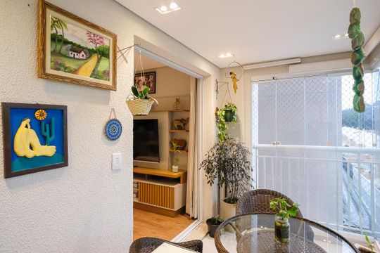 Varanda gourmet de apartamento à venda com 3 quartos, 87m² em Jardim São Caetano , São Caetano do Sul