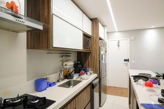 Cozinha de apartamento à venda com 3 quartos, 87m² em Jardim São Caetano , São Caetano do Sul