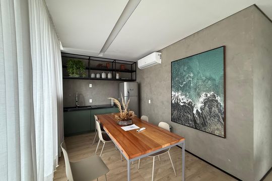 Área externa de kitnet/studio para alugar com 1 quarto, 24m² em Higienópolis, São Paulo