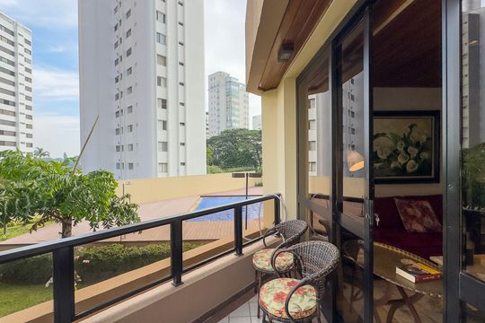 Sacada de apartamento à venda com 3 quartos, 152m² em Campo Belo, São Paulo