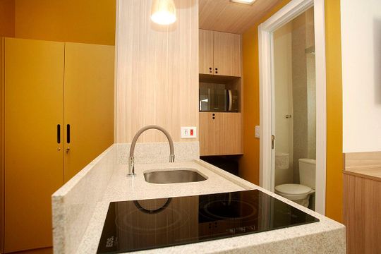 Studio - Cozinha de apartamento para alugar com 1 quarto, 25m² em Centro Histórico, Porto Alegre