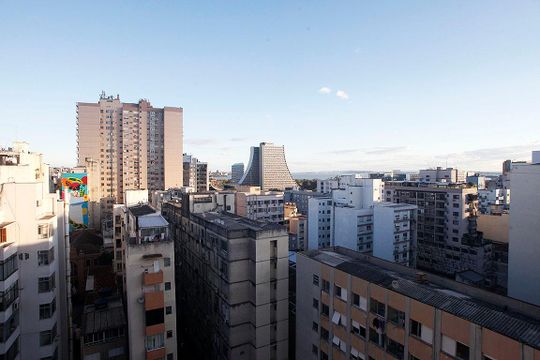 Área Comum - Terraço Vista de apartamento para alugar com 1 quarto, 25m² em Centro Histórico, Porto Alegre