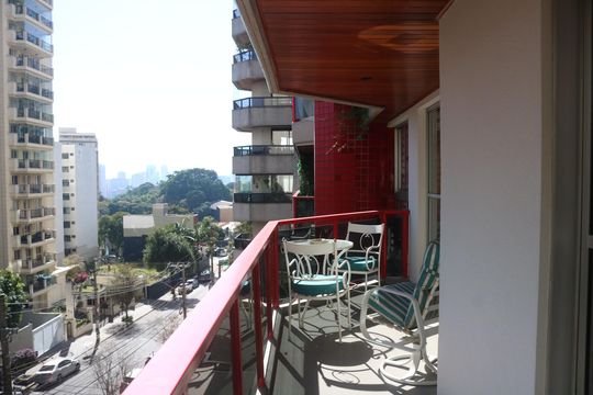 Varanda da Sala de apartamento para alugar com 3 quartos, 172m² em Perdizes, São Paulo