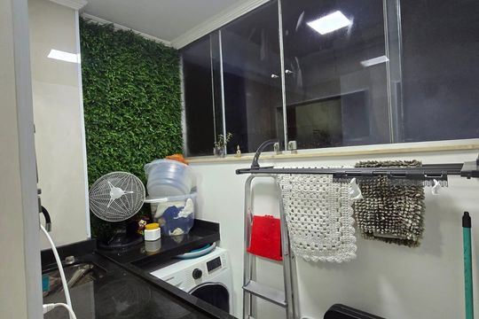 Área de serviço de apartamento para alugar com 2 quartos, 70m² em Nova Gerti, São Caetano do Sul