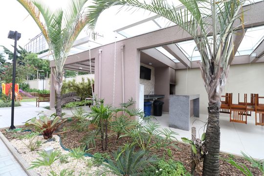 Área comum - Churrasqueira de apartamento para alugar com 2 quartos, 48m² em Parque Industrial Tomas Edson, São Paulo