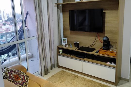 Sala de apartamento à venda com 1 quarto, 37m² em Santo Amaro, São Paulo