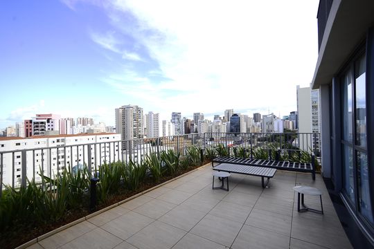 Área comum de kitnet/studio para alugar com 1 quarto, 24m² em Vila Mariana, São Paulo
