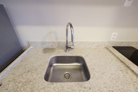 Cozinha de kitnet/studio para alugar com 1 quarto, 24m² em Vila Mariana, São Paulo