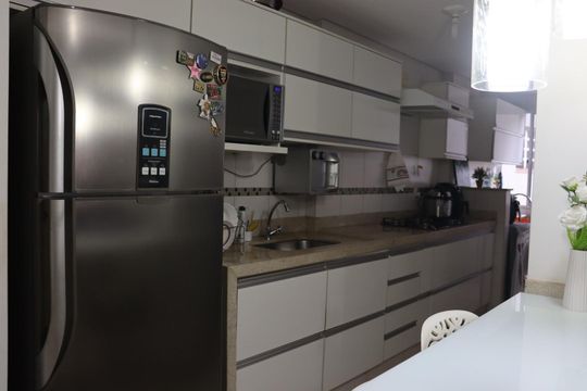 Cozinha de apartamento à venda com 2 quartos, 64m² em Parque Amazônia, Goiânia
