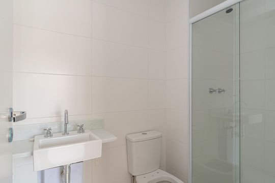 Banheiro da Suíte de apartamento para alugar com 1 quarto, 36m² em Bela Vista, São Paulo