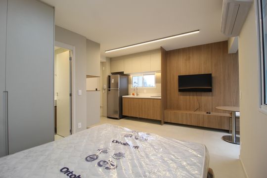Quarto Suíte de kitnet/studio para alugar com 1 quarto, 30m² em Vila Olímpia, São Paulo