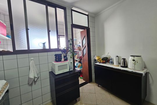 Cozinha de apartamento à venda com 3 quartos, 106m² em Vila Valparaíso, Santo André