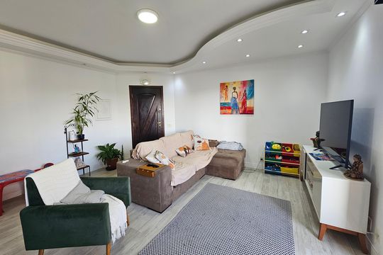 Sala de apartamento à venda com 3 quartos, 106m² em Vila Valparaíso, Santo André