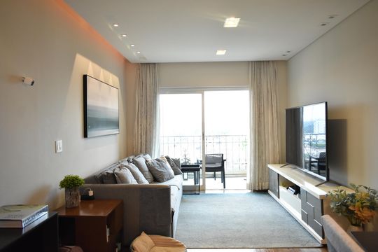 Sala de apartamento à venda com 3 quartos, 101m² em Vila Monte Alegre, São Paulo